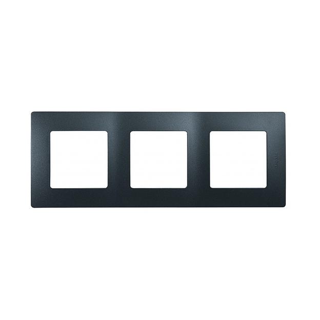 Рамка 3 поста Legrand 672583 Etika антрацит 672583 фото 1