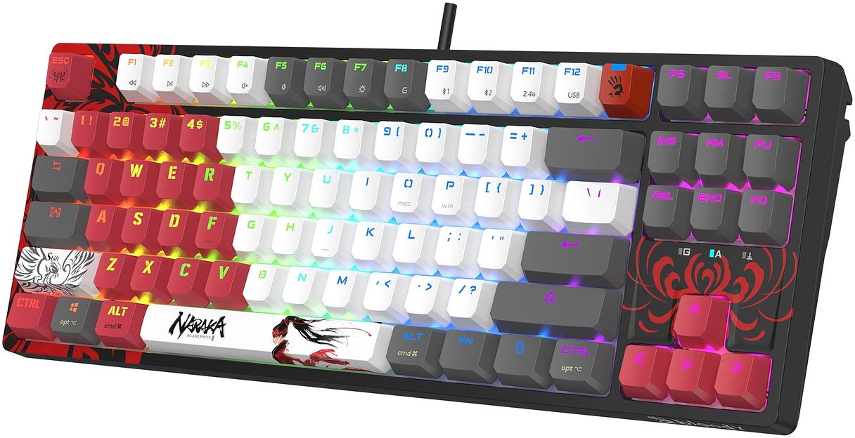 Клавиатура A4Tech Bloody WS87 механическая серый/красный USB for gamer LED (WS87) фото 3