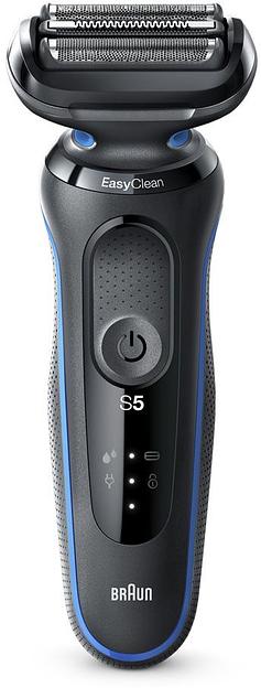 Бритва сетчатая Braun Series 5 51-B1000s реж.эл.:3 питан.:аккум. черный/синий фото 2