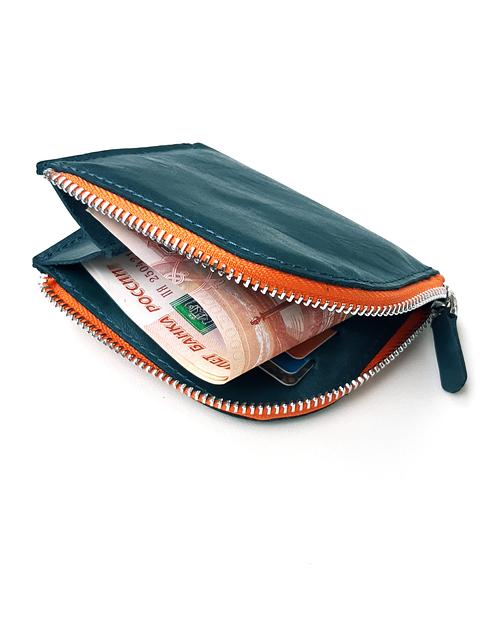 Кошелёк Pattern скругленный из натуральной итальянской кожи фото 2