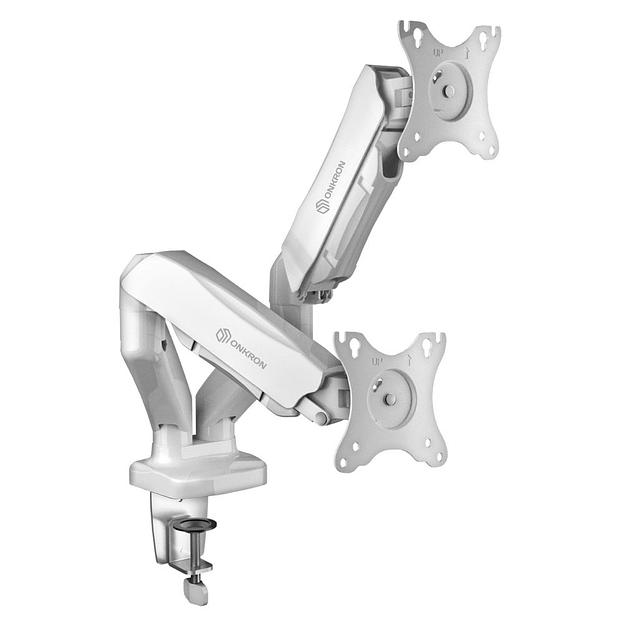 Кронштейн для мониторов Onkron G160W белый 13"-27" макс.13кг настольный поворот и наклон верт.перемещ. фото 1