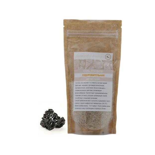 Соль для ванн «Оздоровительная с мумиё» 200 г, опт фото 1
