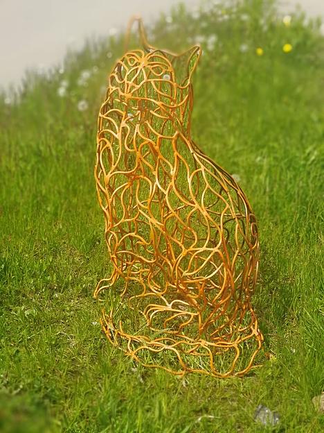 Скульптура из проволоки «КОТ РЫЖИЙ» фото 2