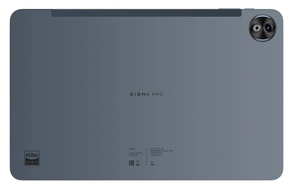 Планшет Digma Pro Empire G99 (2.2) 8C RAM8Gb ROM256Gb 12" In-Cell 2000x1200 4G 2Sim Android 14 серый 16Mpix 8Mpix BT WiFi microSD 2Tb 10000mAh фото 2