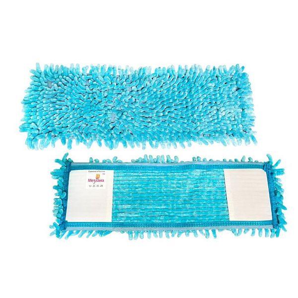 Моп из микрофибры "Лапша" 40 см синий, 340201 фото 1