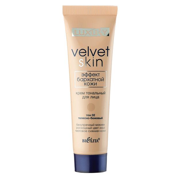 Белита крем тональный velvet skin эффект бархатной кожи т.02 телесно-бежевый 30 мл фото 1