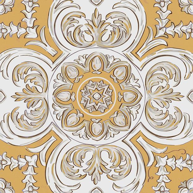 Декор Kerama Marazzi Алмаш центр желтый 300x300 фото 1