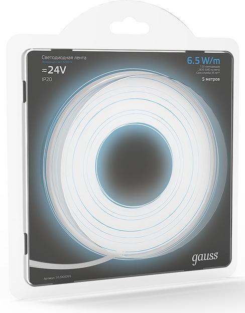 Лента светодиод. Gauss SMD 5м (312000265) фото 4