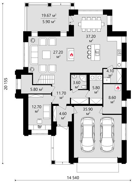 Проект дома KDR – 114 фото 3