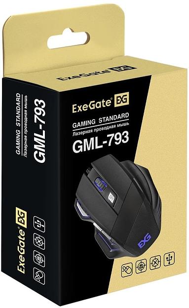 Мышь Exegate GML-793 черный лазерная (3200dpi) USB (6but) фото 7