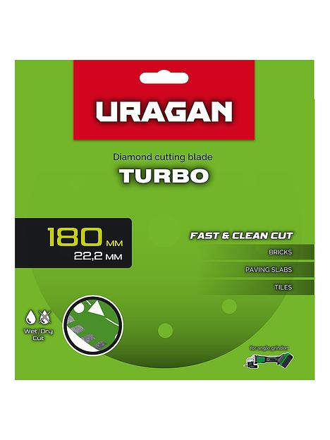 URAGAN TURBO 180 мм, диск алмазный отрезной сегментированный (36706-180) фото 3
