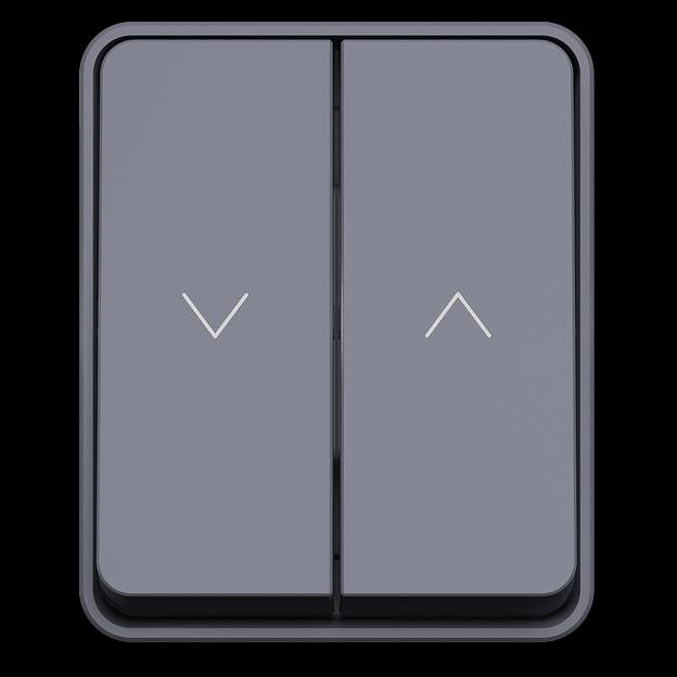 ATLASDESIGN PROFI IP54 2-клавишный ВЫКЛЮЧАТЕЛЬ ДЛЯ ЖАЛЮЗИ, 2хсх.4, АНТРАЦИТ фото 1