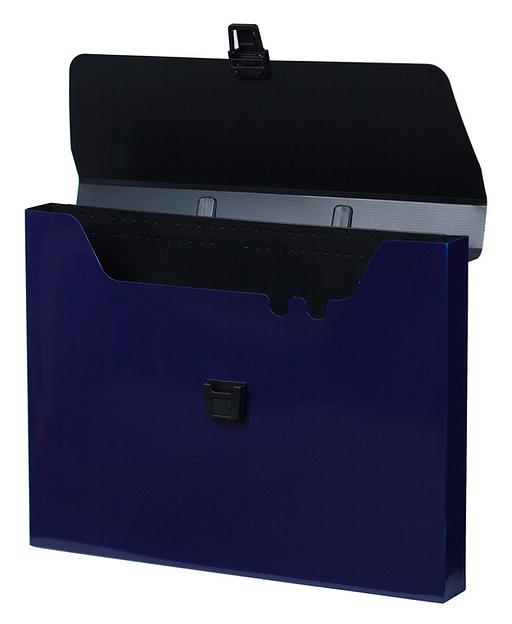 Портфель Бюрократ DeLuxe DLPP01BBERRY 1 отдел. A4 пластик 0.7мм черничный фото 2