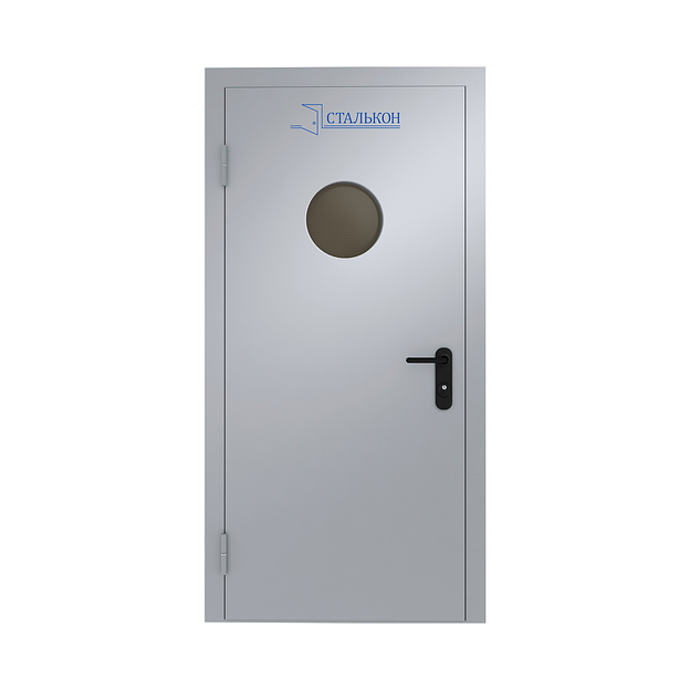 Дверь металлическая противопожарная остекленная однопольная 01 EIS-60 d30 фото 1