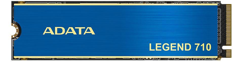 Твердотельный накопитель/ ADATA SSD LEGEND 710, 2048GB, M.2(22x80mm), NVMe 1.4, PCIe 3.0 x4, 3D NAND, R/W 2400/1800MB/s, IOPs 200 000/150 000, TBW 520, DWPD 0.23, with Heat Sink (3 года) фото 1
