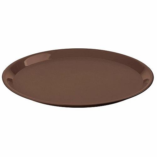 Поднос круглый d=32 см. п/п темно-коричневый /1/40/ фото 1