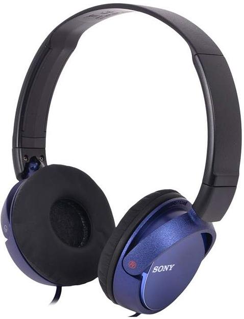 Гарнитура накладные Sony MDR-ZX310AP 1.2м голубой проводные оголовье фото 1