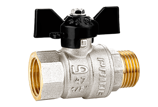 Кран шаровой латунный LD Pride Ду15 Ру40 м-р фото 1