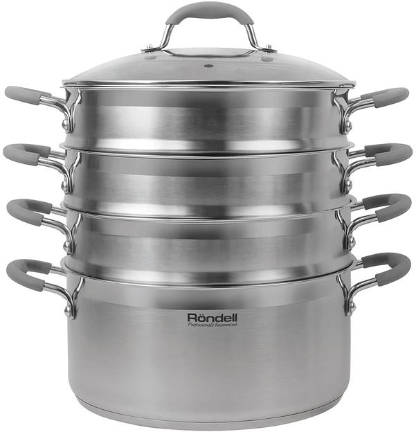 Кастрюля-пароварка Rondell RDS-1103 16.7л. d=26см (с крышкой) стальной фото 1