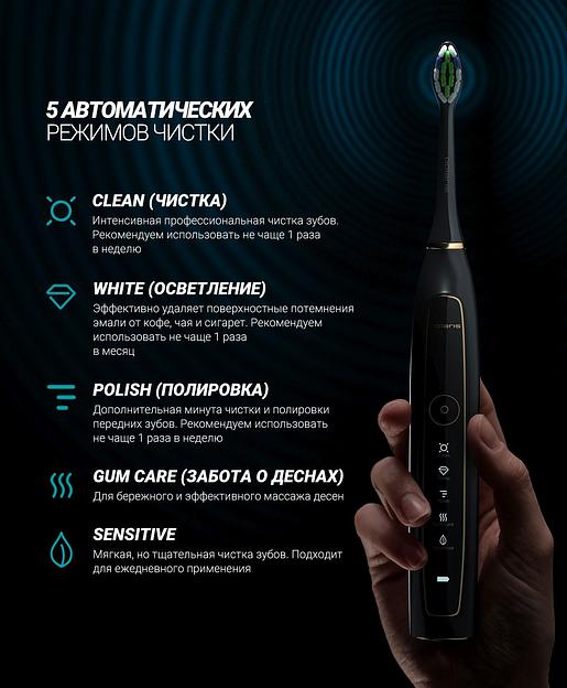 Электрическая зубная щетка POLARIS Polaris PETB 0101 BL/TC фото 5