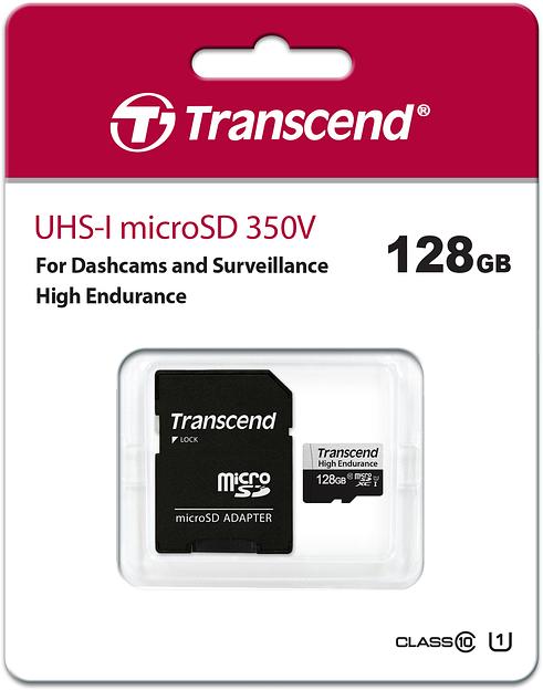 Карта памяти Transcend 128GB microSD w/ adapter U1, High Endurance R95/W45 MB/s фото 2