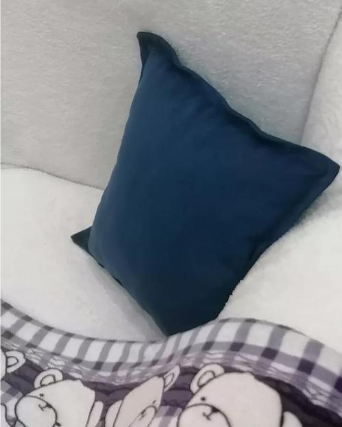 Декоративная подушка на диван 1 шт синий цвет ОПТ фото 2