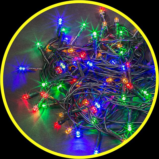 Гирлянда новогодняя светодиодная NGF-S01-200RGBY-5-11.5m-230-C8-G-IP20 Navigator Group 21260 фото 1