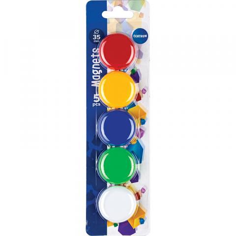 Магниты d-35 мм, 5 шт в блистере, ассорти, Centrum фото 1
