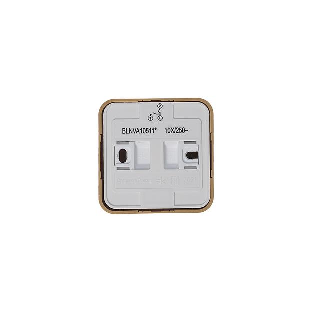 Выключатель BLANCA двухклавишный наружный (схема 5) с подсветкой и изоляционной пластиной 10а 250b ясень фото 6