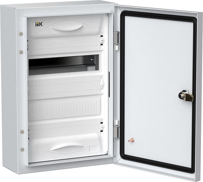 Корпус металлический ЩРн-24 (1х24) 460х310х140 IP54 бел. (одна дверь) TITAN 5 IEK TI5-50-N-024-54 фото 1