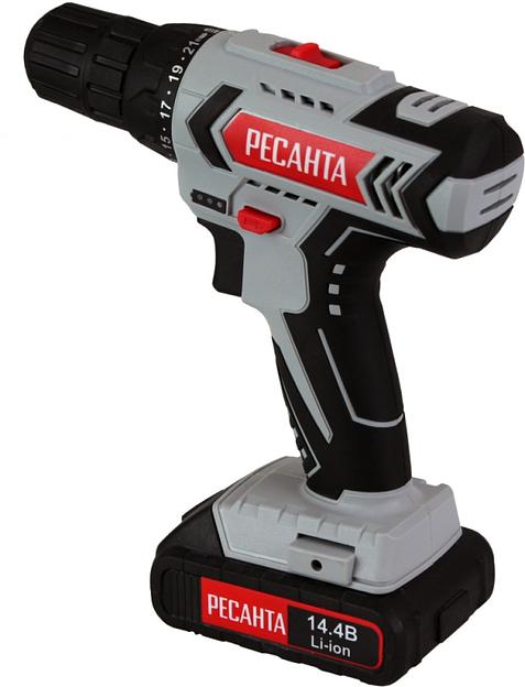 Дрель-шуруповерт Ресанта ДА-14-2Л аккум. патрон:быстрозажимной фото 1