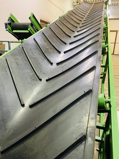 Желобчатый конвейер с Г-образной трассой для транспортировки овощей фото 4