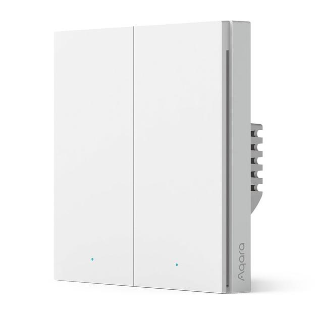 Умный выключатель Aqara Smart Wall Switch H1 EU (Neutral, Double Rocker) (WS-EUK04) фото 1