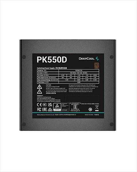 Блок питания Deepcool PK550D (ATX 2.4, 550W, PWM 120mm fan, Active PFC+DC to DC, 80+ BRONZE) RET (PK550D) фото 2