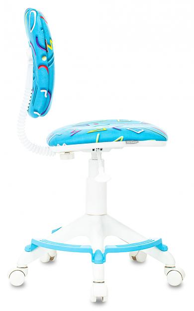Кресло детское Бюрократ CH-W204/F голубой Sticks 06 крестовина пластик подст.для ног пластик белый фото 3