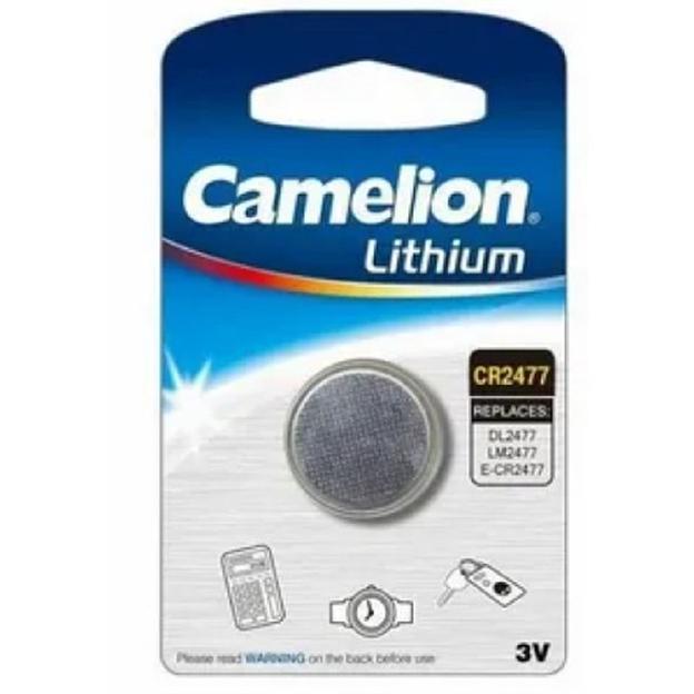 Camelion CR2477 BL-1 (CR2477-BP1, батарейка литиевая,3V) (1 шт. в уп-ке) фото 1