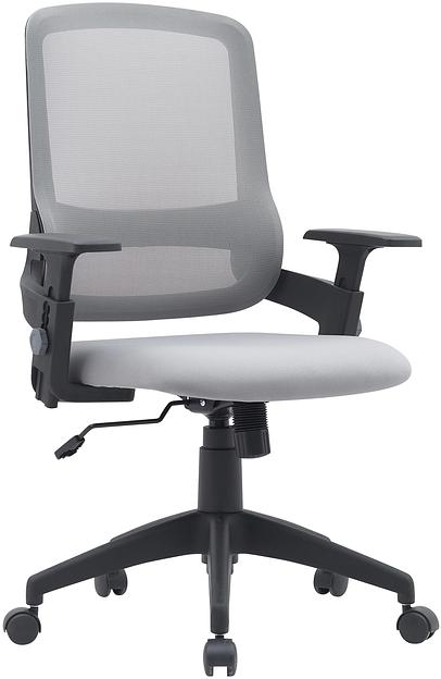 Кресло Cactus CS-MC313-BKGY черный/серый сетка/ткань низк.спин. крестов. пластик пластик черный фото 1