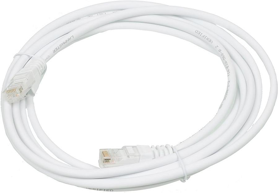 Патч-корд Lanmaster UTP LAN-PC45/U5E-3.0-WH вилка RJ-45-вилка RJ-45 кат.5е 3м белый LSZH (уп.:1шт) фото 1