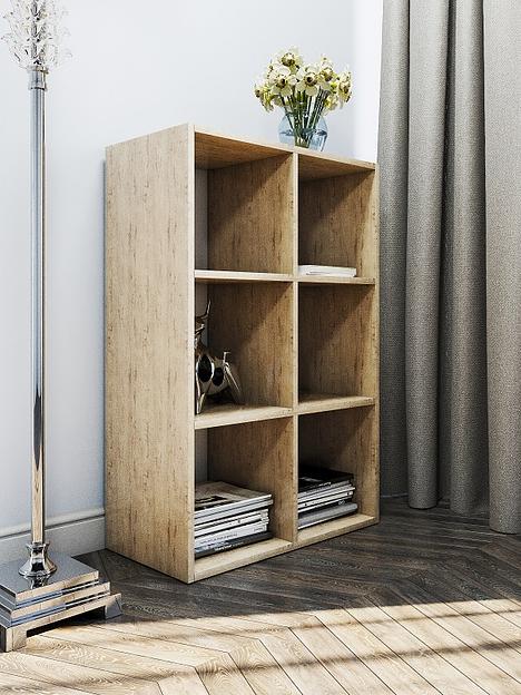 Стеллаж вертикальный Wood&Stone «Малави» дуб бунратти 62.8×31.5×93.4 см фото 1