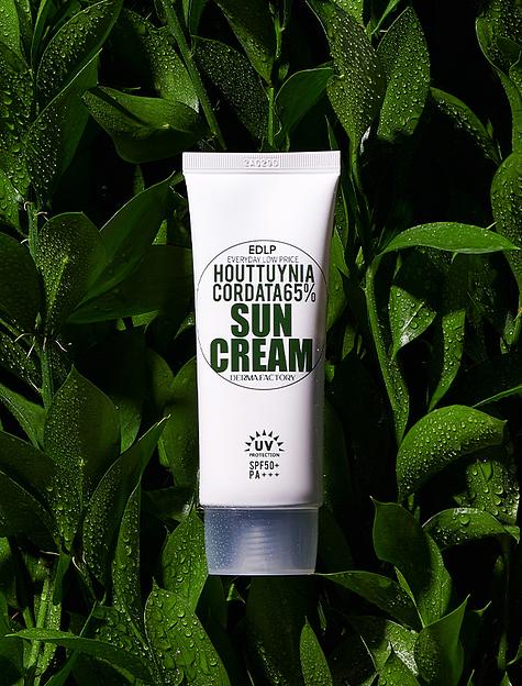 Солнцезащитный крем для лица с экстрактом цветка Хаютюйнии 65% «Houttuynia Cordata 65% Sun Cream» ОПТ  фото 2