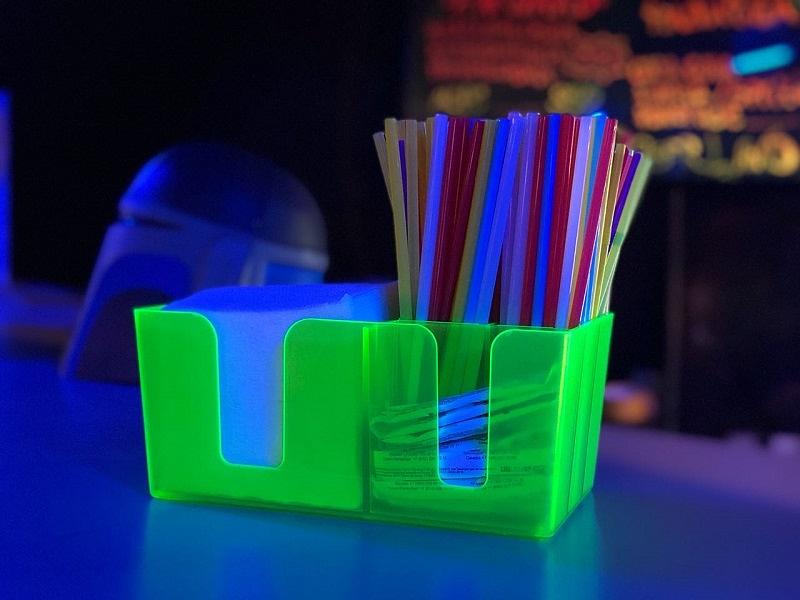 Подставка барная для салфеток и украшений салатовая (флуоресцент) MG /1/25/ фото 1