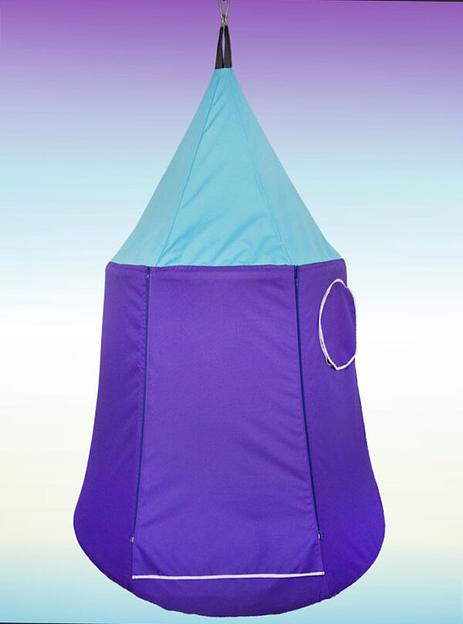 Подвесной домик - фиолетовый и бирюзовый фото 2