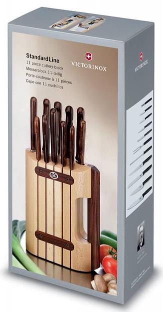 Набор ножей кухон. Victorinox Wood (5.1150.11) компл.:11шт с подставкой дерево подар.коробка фото 3