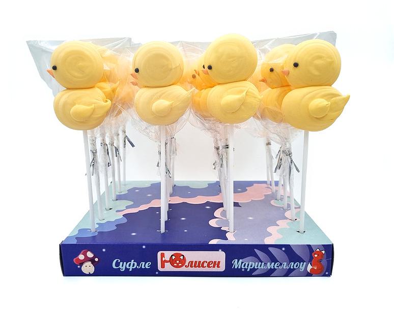 Фигурный маршмеллоу на палочке Юлисен «Уточка» фото 1