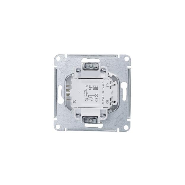 GLOSSA Выключатель двухклавишный с подсветкой схема 5а платина фото 3