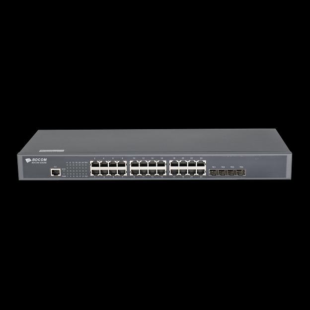 Управляемый коммутатор уровня 3 BDCOM S2900-24T4X, 24x 10/100/1000Base-T, 4x 1/10GE SFP+, 220VAC фото 1