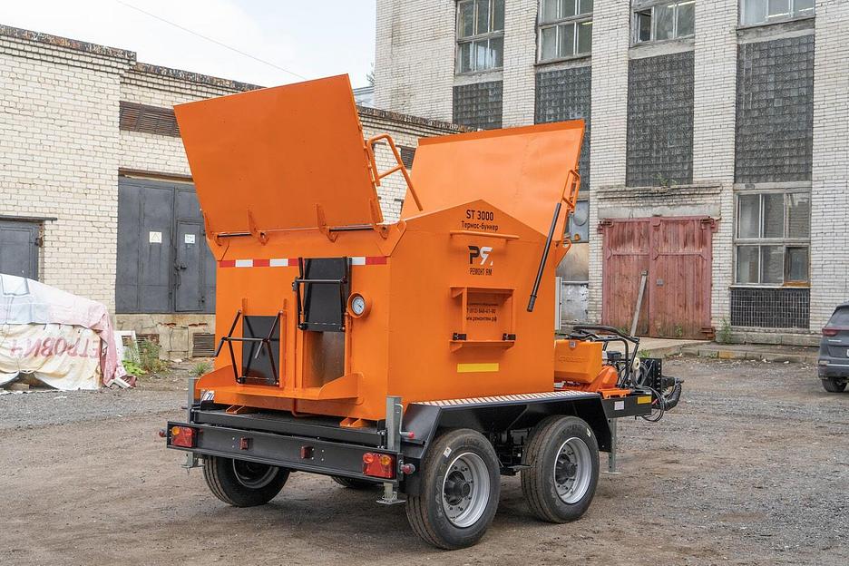 Термос-бункер ST-3000 на прицепе грузоподъемностью 4 тонны фото 3