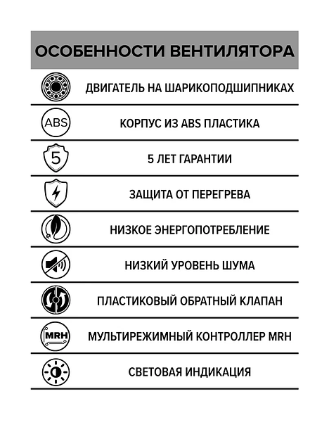 Бытовой вентилятор Silent 4C MRH Diciti опт фото 5