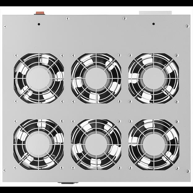 Модуль вентиляторный 19", 6 вентиляторов, регулируемая глубина 460-830мм, с термостатом фото 4