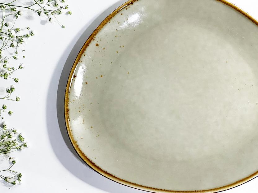 Блюдо фарфоровое 18.2 см «Gray collection» NGD007-1 gray, опт фото 3